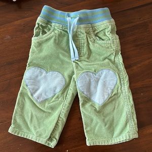 Baby Boden heart patch corduroys 12-18 months